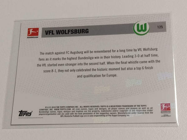 2018-19 Topps Now Bundesliga #125 VFL Wolfsburg Trading Card