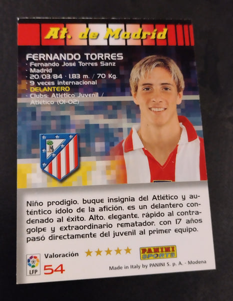 2004-05 Panini Mega Cracks La Liga Fernando Torres #54 Trading Card