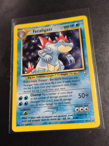 Pokemon Neo Genesis Feraligatr #4/111 Foil Trading Card