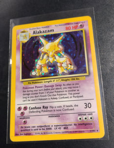 Pokemon Base Alakazam #1/102  Holo Trading Card