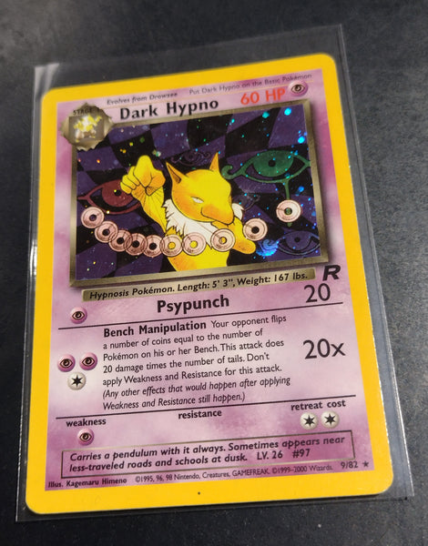 Pokemon Team Rocket Dark Hypno #9/82 Holo Trading Card