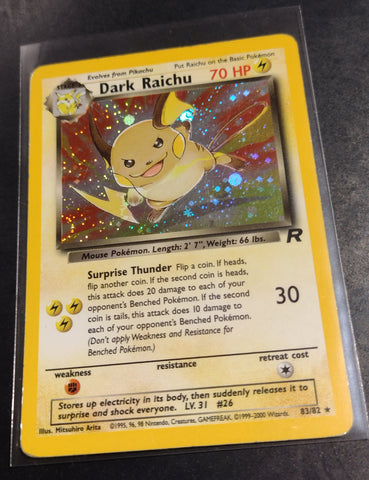Pokemon Team Rocket Dark Raichu #83/82 Holo Trading Card
