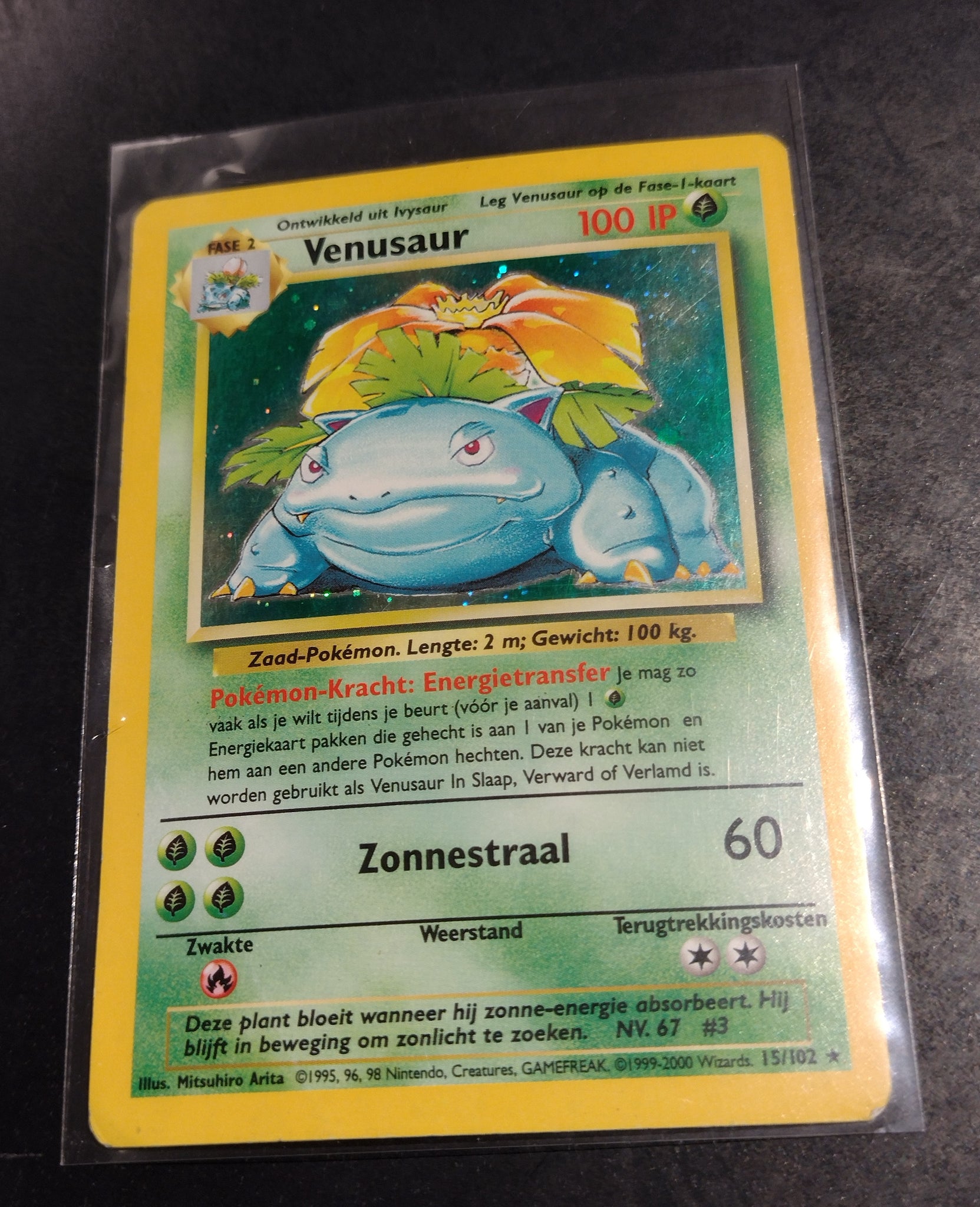 Pokemon Dutch Base Venusaur #15/102 Holo Trading Card