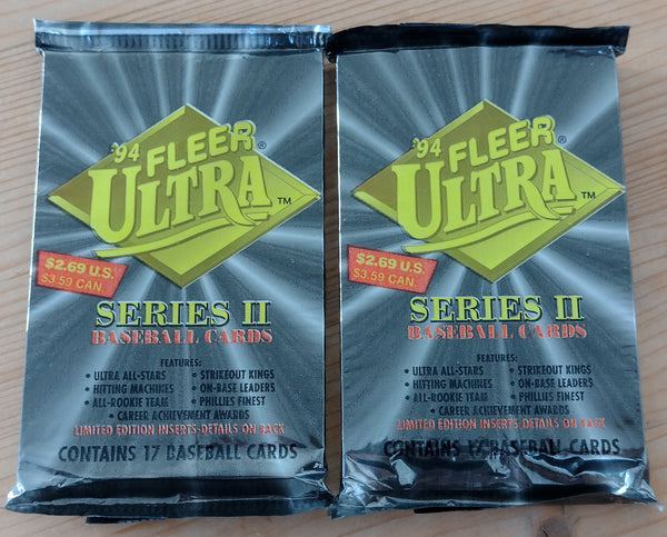 1994 Fleer Ultra Series 2 Baseball Trading Card Pack