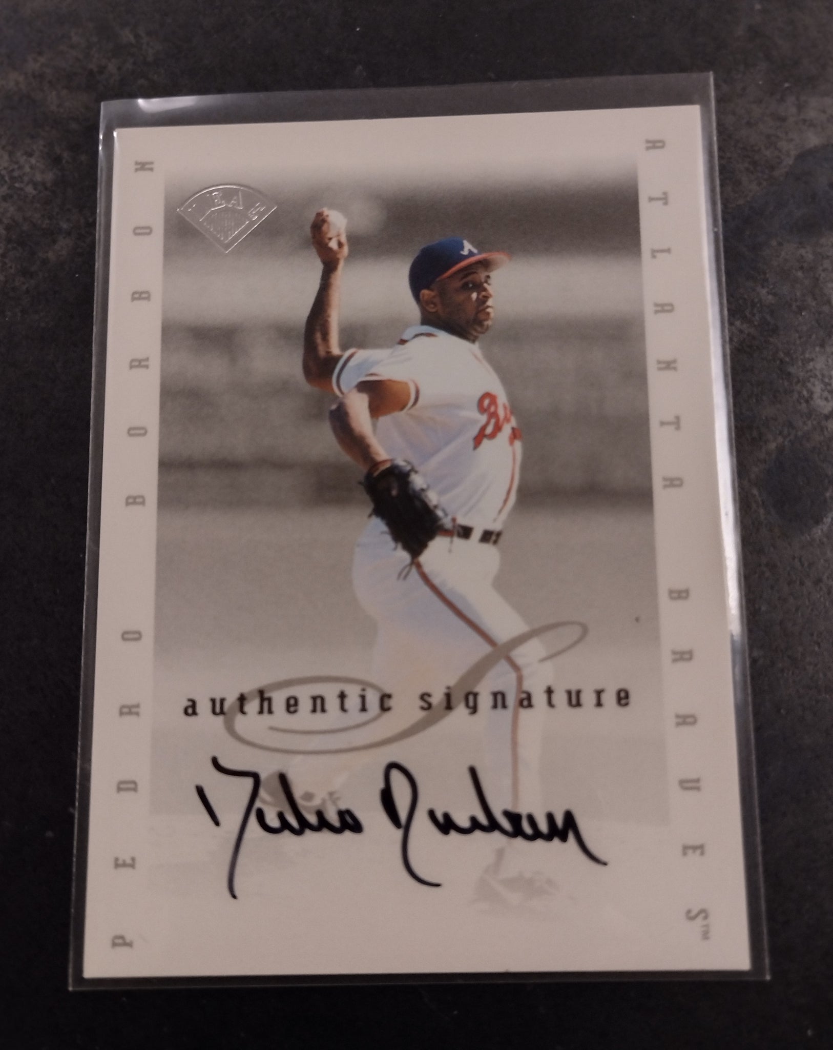 1996 Donruss Leaf Baseball Signature Series Pedro Borbon Autograph Trading Card