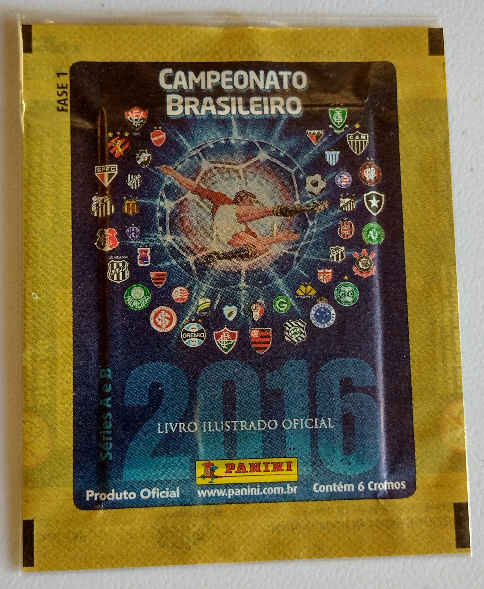 2016 Panini Campeonato Brasileiro (1) Fase 1 Sealed Sticker Pack