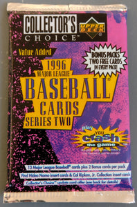 1996 Upper Deck Major League Baseball Collector's Choice Series 2 Trading Card Pack