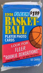 1991 Fleer Basketball Trading Card Jumbo Pack