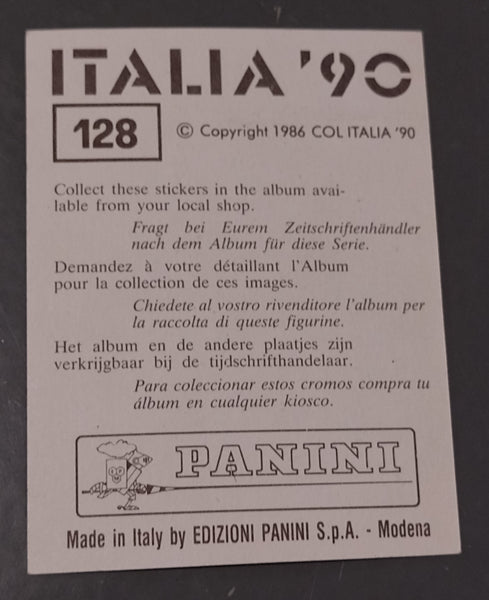 Panini World Cup Italia 90 Diego Maradona #128 Sticker