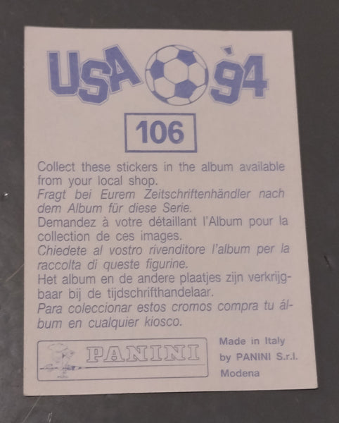 Panini World Cup USA 94 Roger Milla #106 Sticker