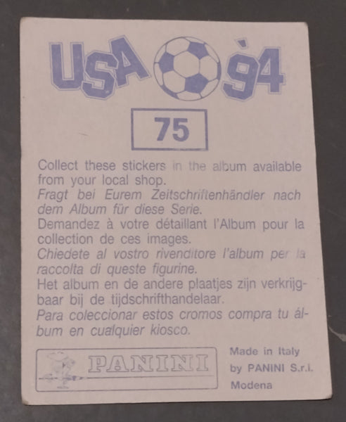 Panini World Cup USA 94 Cafu #75 Rookie Sticker