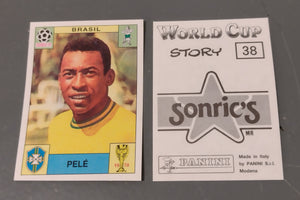 Panini World Cup Story Sonric's #38 Pele Sticker