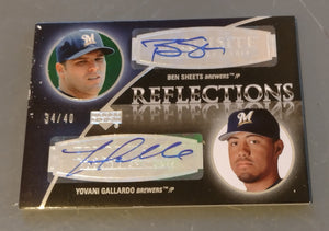 2007 Upper Deck Exquisite Rookie Signatures Baseball Ben Sheets/Yovani Gallardo #REF-SG Autograph Trading Card