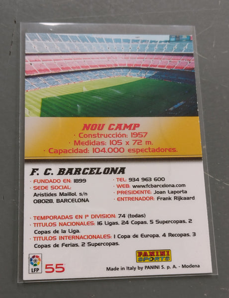 2004-05 Panini Mega Cracks La Liga F.C. Barcelona Badge #55 Trading Card
