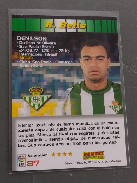 2004-05 Panini Mega Cracks La Liga Denilson #87 Trading Card