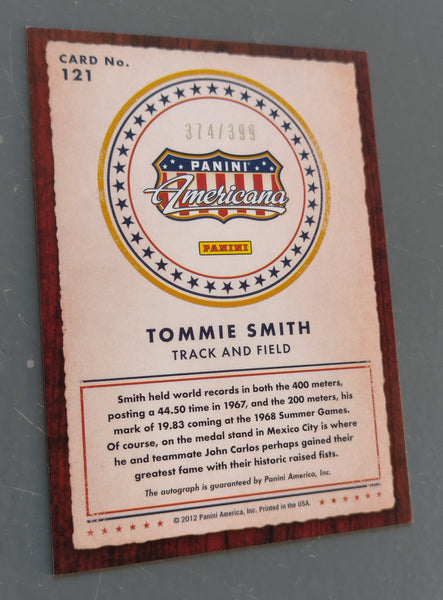 2012 Panini Americana Tommie Smith #121 Autograph Card