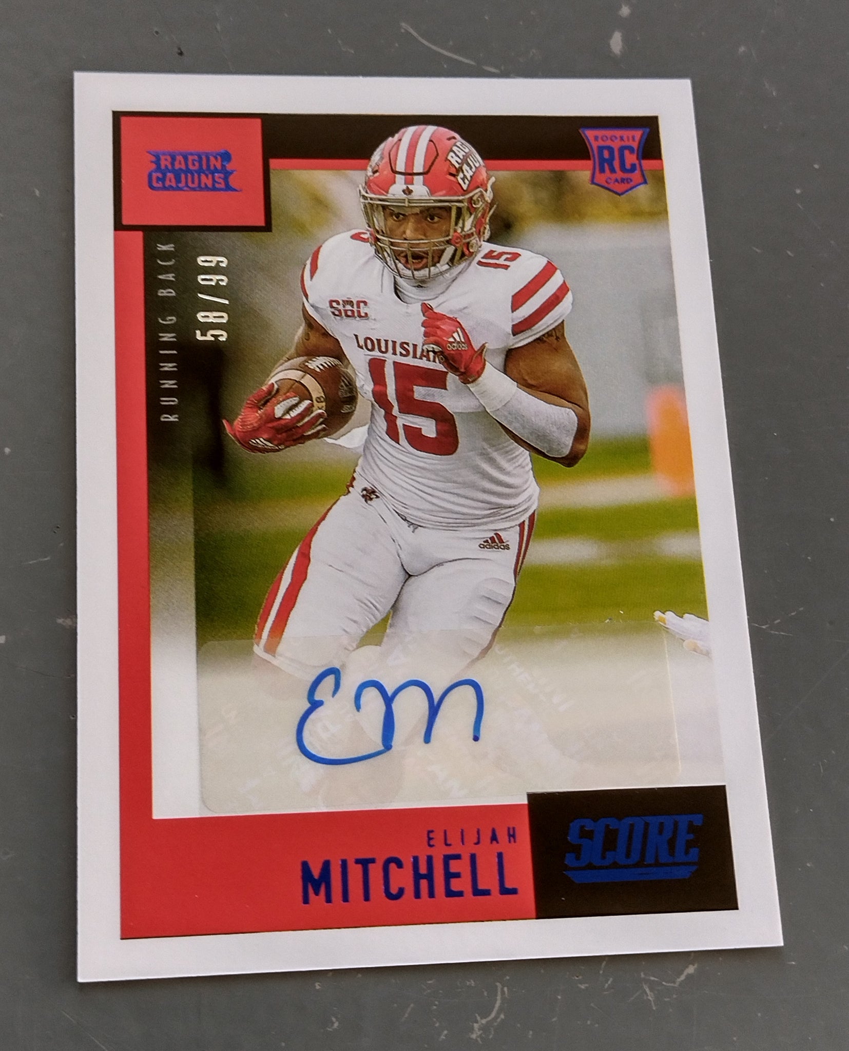 2021 Panini Chronicles Score Draft Picks Elijah Mitchell Autograph /99 Rookie Card