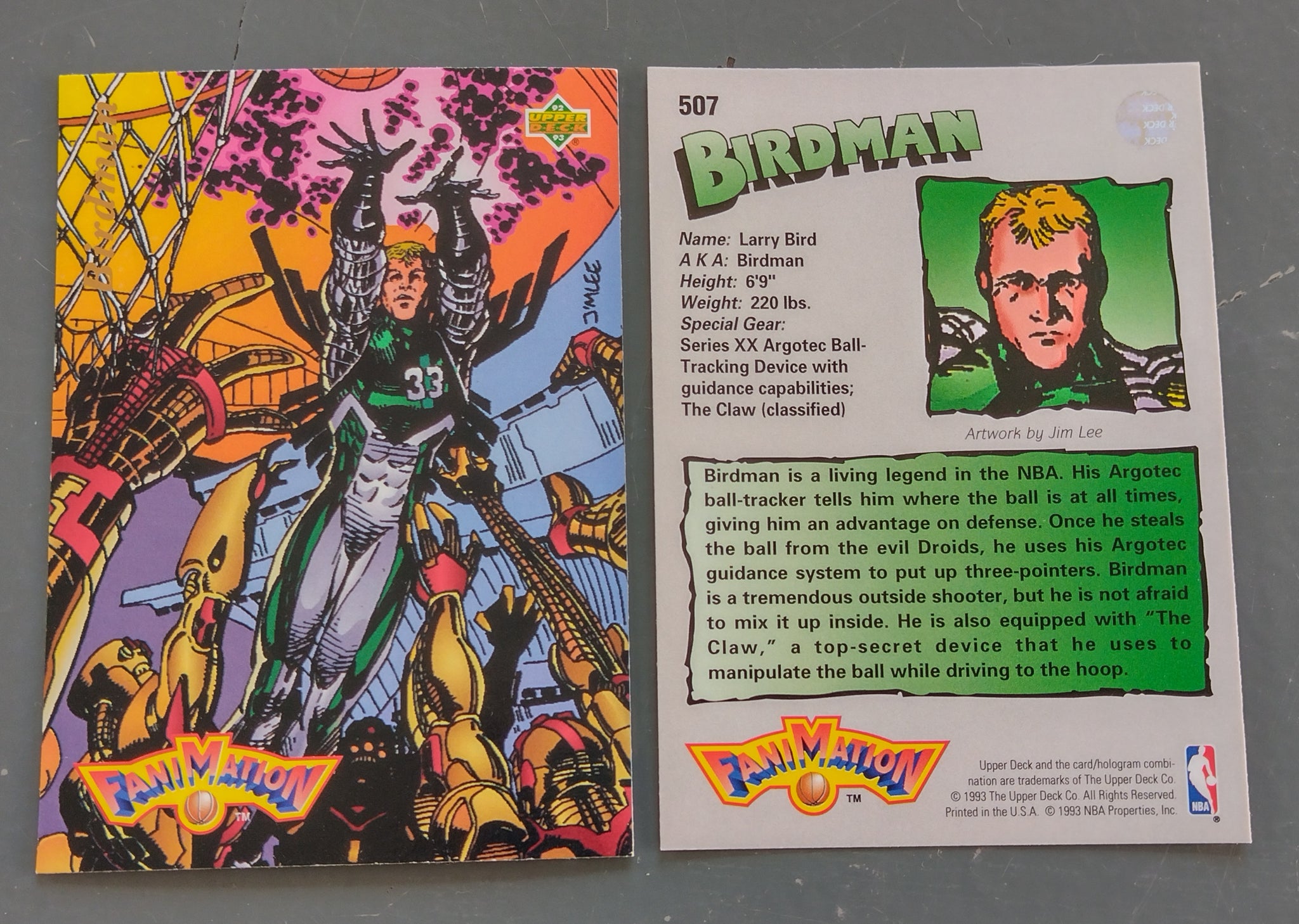 1992-93 Upper Deck Basketball Fanimation Larry Bird #503 Trading Card