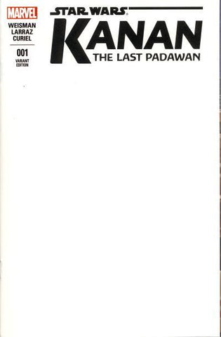 Star Wars Kanan the Last Padawan #1 NM Blank Variant Cover