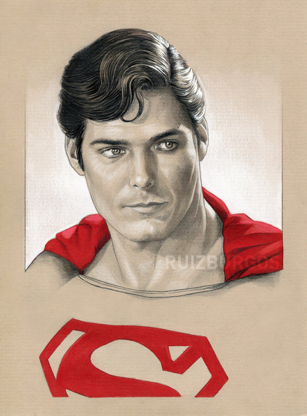 Superman Portrait - Ruiz Burgos Limited Edition Giclee Print